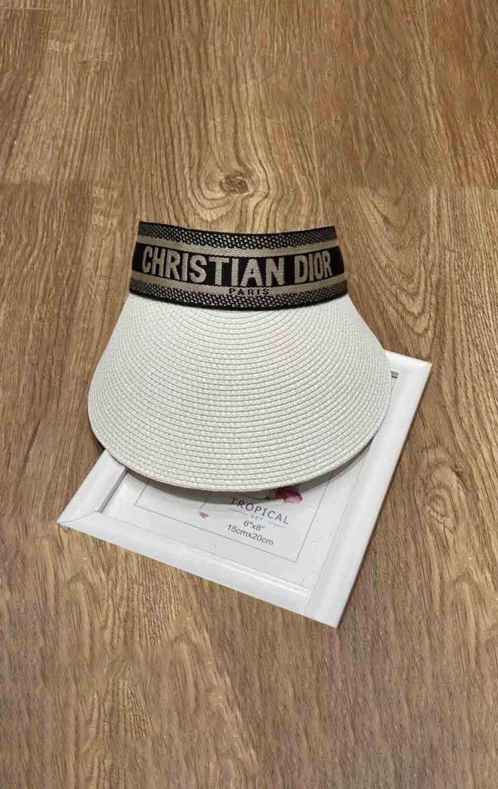 Christian Dior Straw Sun Visor-D-A-102
