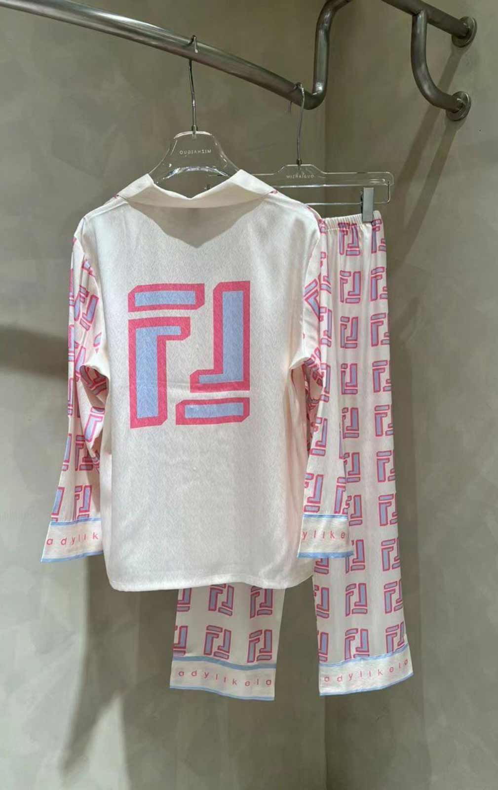 Sleepwear Stripe Fendi Pajamas Set-F-S-896
