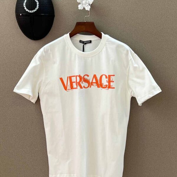 White Junior Embroidered Logo T-Shirt-V-T-50