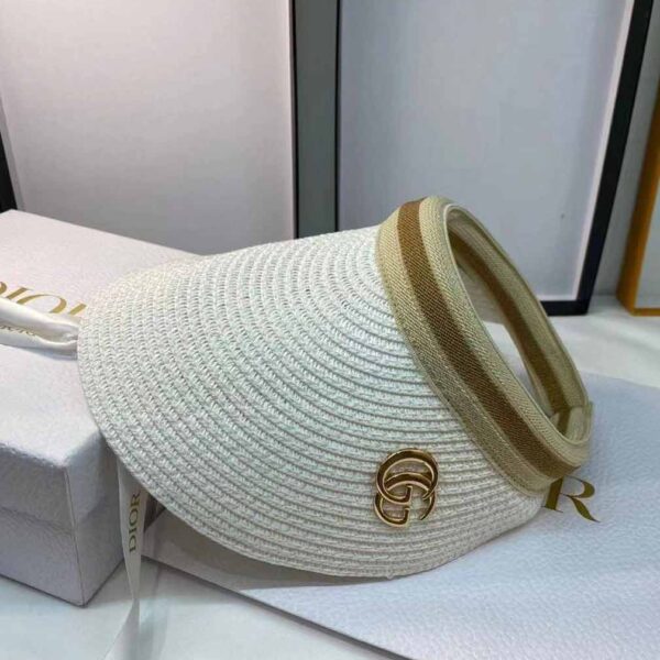 White Sun Hats Handmade Straw-G-H-03