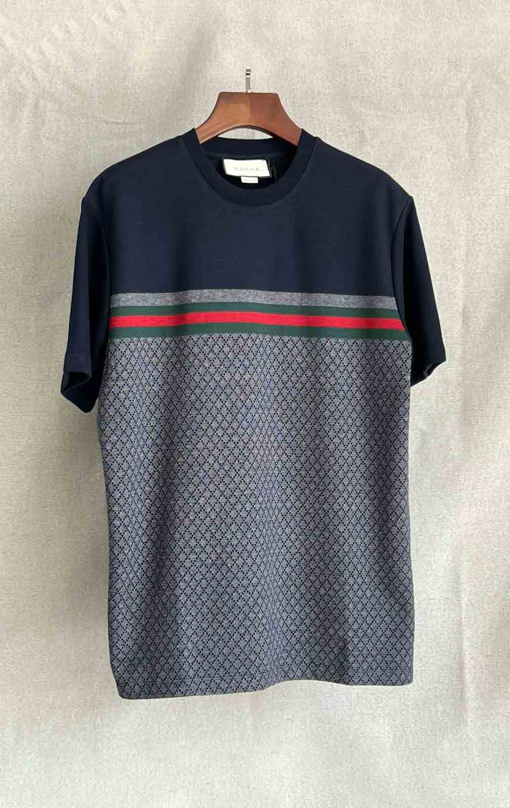 Chest Stripe Polo Shirt-GR-T01