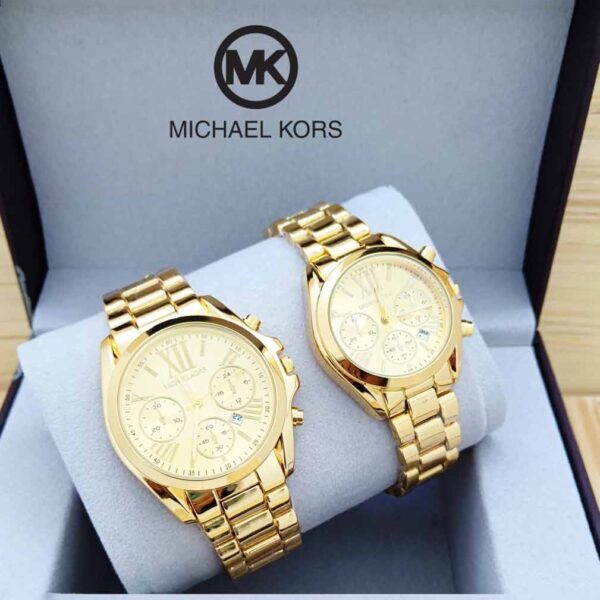 MK Gold Toned Steel Watch-MK-CW2
