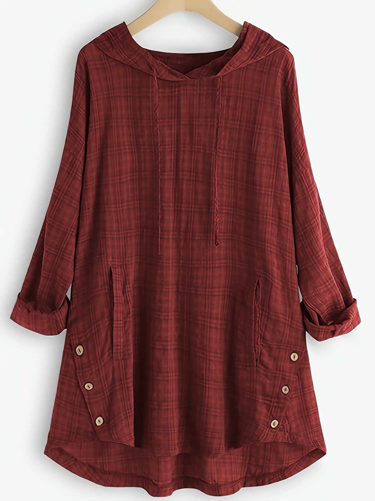 Casual Long-Sleeve Hooded Shirt - Image 11