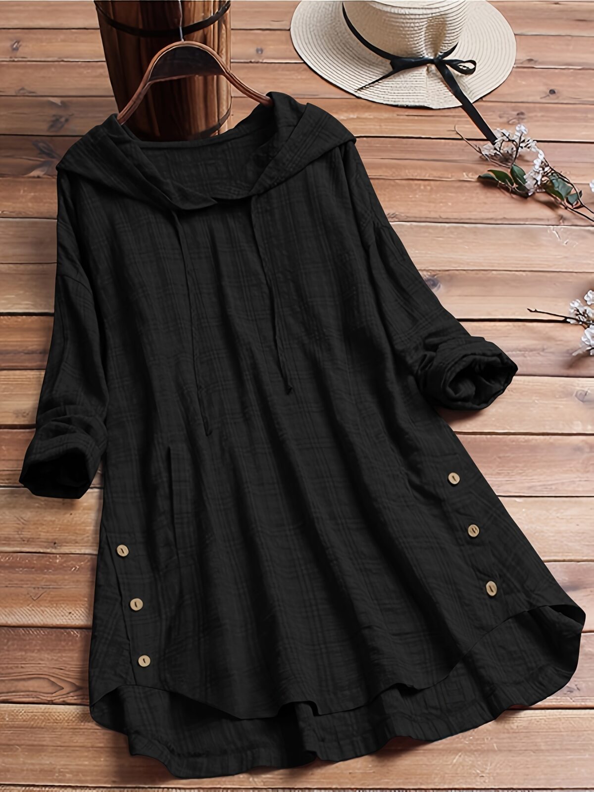Casual Long-Sleeve Hooded Shirt - Image 5